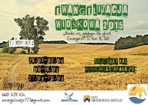 Ewang. paraf. wiejskich 2015 r. - zaproszenie